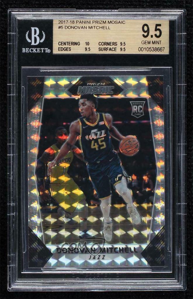 2017-18 Mosaic Prizm Donovan Mitchell BGS 9.5