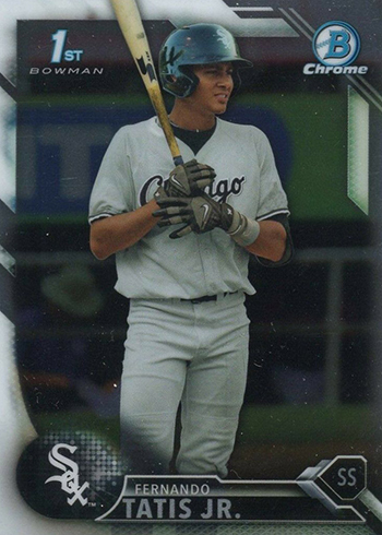 2016 Bowman Chrome base prospect rookie of Fernando Tatis Jr.