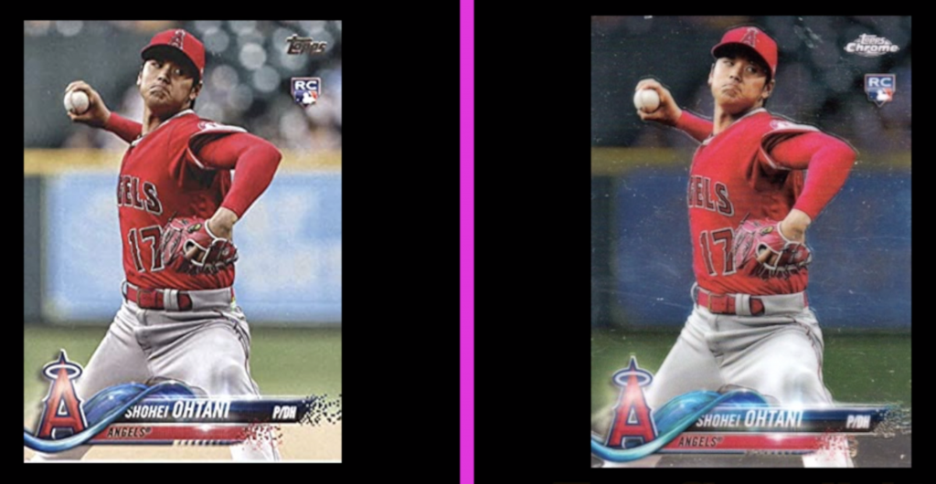 2018 Topps Update US1 Shohei Ohtani and 2018 Topps Update Chrome US1 Shohei Ohtani.