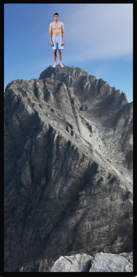 NFL Combine Tom Brady at the top of Mount Olympus.