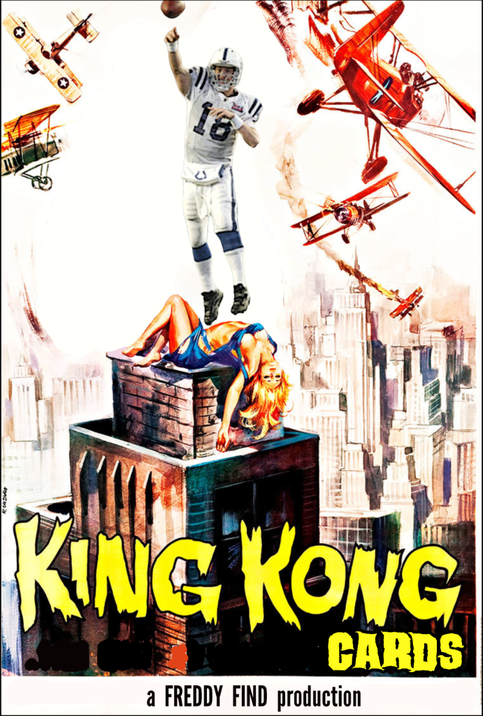 King Kong Cards poster of NFL quarterback great Peyton Manning.